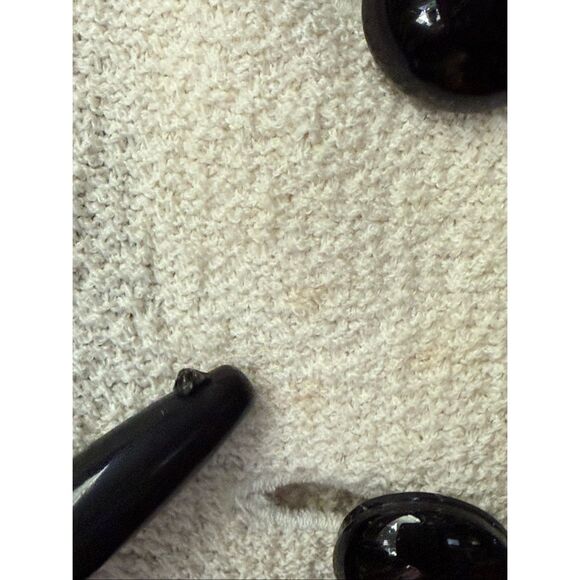 St. John Collection Colorblock Santana Knit Collarless Jacket Ivory & Black Sz 0 - Picture 14 of 14